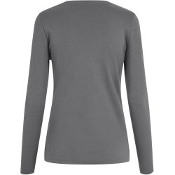 ID 5003 Interlock T-shirt �kologisk l/� dame Silver grey