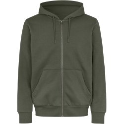 ID 6012 Hoodie �kologisk lynl�s Skovgr�n