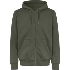 ID 6012 Hoodie �kologisk lynl�s Skovgr�n