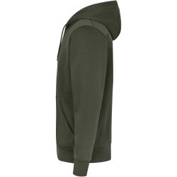 ID 6012 Hoodie �kologisk lynl�s Skovgr�n