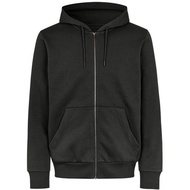 ID 6012 Hoodie �kologisk lynl�s Sort