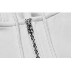ID 6012 Hoodie �kologisk zip Hvid