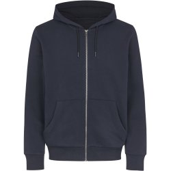 ID 6012 Hoodie �kologisk zip Navy