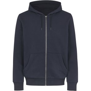 ID 6012 Hoodie �kologisk zip Navy