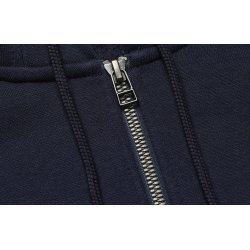 ID 6012 Hoodie �kologisk zip Navy