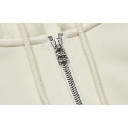 ID 6012 Hoodie �kologisk zip Off-white