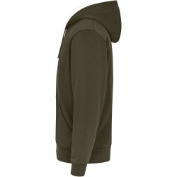 ID 6012 Hoodie �kologisk zip Oliven