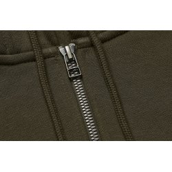 ID 6012 Hoodie �kologisk zip Oliven