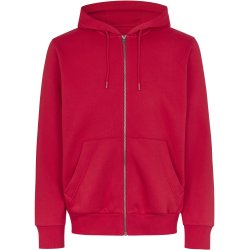 ID 6012 Hoodie �kologisk zip R�d