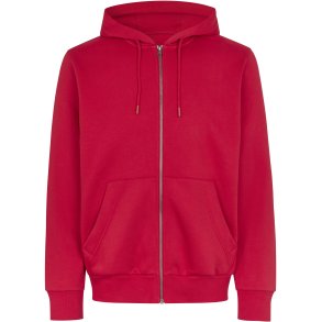 ID 6012 Hoodie �kologisk zip R�d
