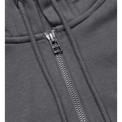 ID 6012 Hoodie �kologisk zip Silver grey