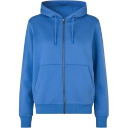 ID 6013 Hoodie �kologisk zip dame Azur