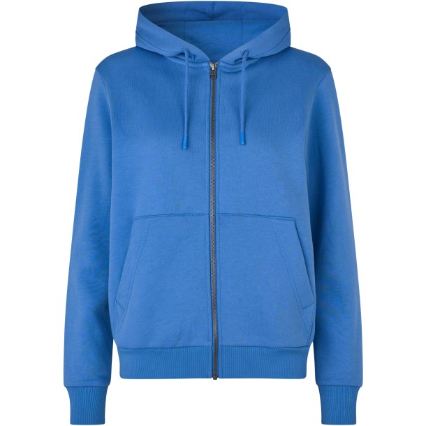 ID 6013 Hoodie �kologisk zip dame Azur
