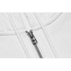 ID 6013 Hoodie �kologisk zip dame Hvid