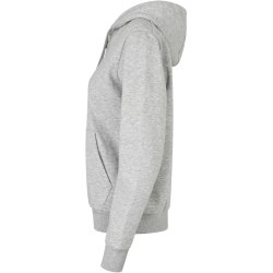 ID 6013 Hoodie �kologisk zip dame Lys gr� melange
