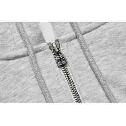 ID 6013 Hoodie �kologisk zip dame Lys gr� melange