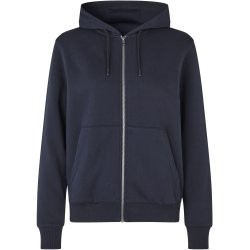 ID 6013 Hoodie �kologisk zip dame Navy