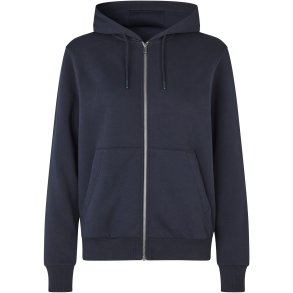 ID 6013 Hoodie �kologisk zip dame Navy