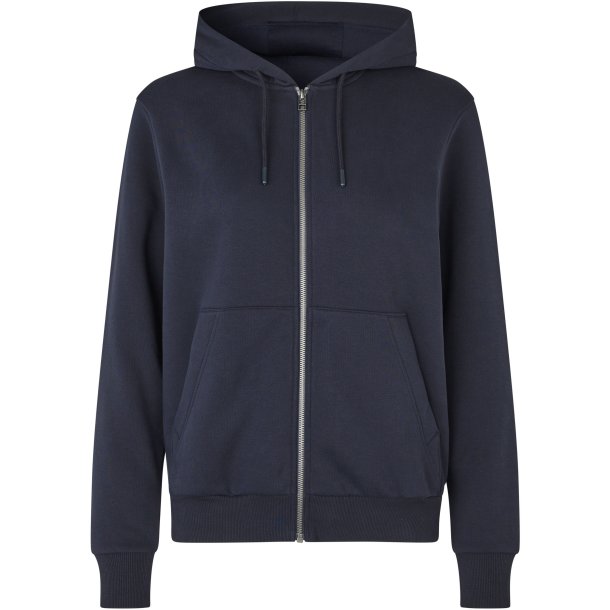 ID 6013 Hoodie �kologisk zip dame Navy
