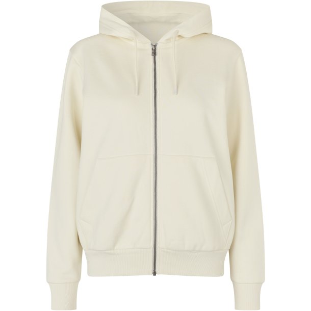ID 6013 Hoodie �kologisk zip dame Off-white