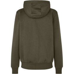 ID 6013 Hoodie �kologisk zip dame Oliven