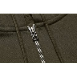 ID 6013 Hoodie �kologisk zip dame Oliven