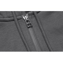ID 6013 Hoodie �kologisk zip dame Silver grey
