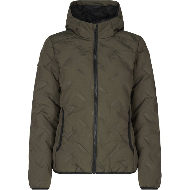 ID G11030 GEYSER quilted jacket  dame Oliven melange