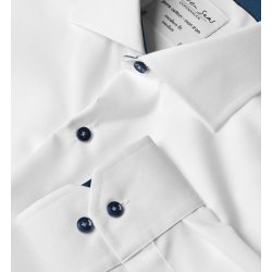 ID S370 SEVEN SEAS Fine Twill Contrast  modern Hvid