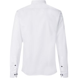 ID S371 SEVEN SEAS Fine Twill Contrast  slim Hvid