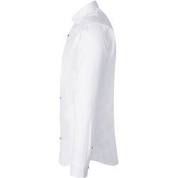 ID S371 SEVEN SEAS Fine Twill Contrast  slim Hvid