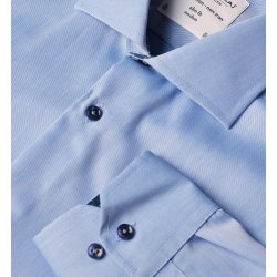 ID S371 SEVEN SEAS Fine Twill Contrast  slim Lys bl