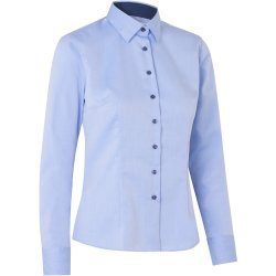 ID S372 SEVEN SEAS Fine Twill Contrast  modern  dame Lys blå