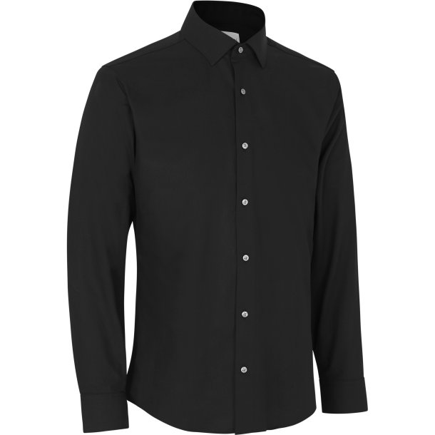 ID S51 SEVEN SEAS Hybrid shirt  slim Sort