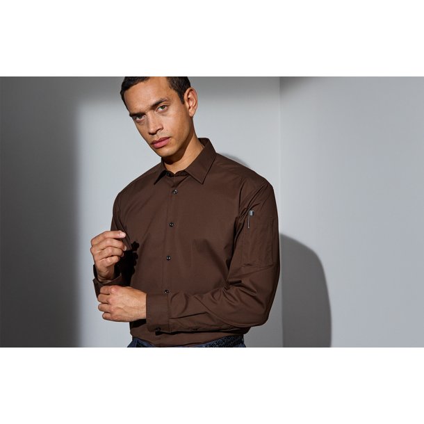 ID S66 SEVEN SEAS Poplin  stretch Mocca