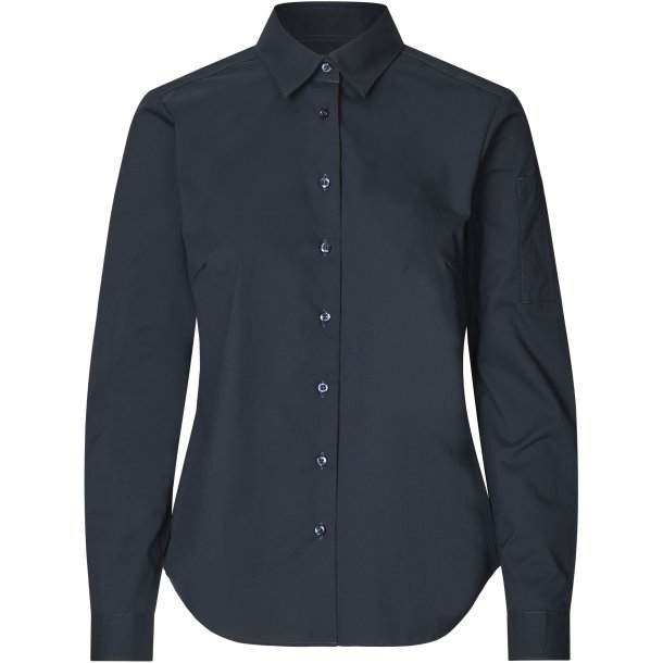 ID S67 SEVEN SEAS Poplin  stretch  dame Navy