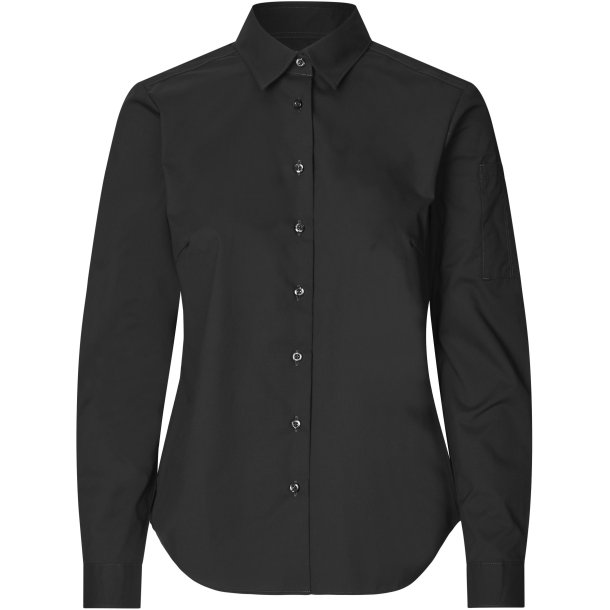 ID S67 SEVEN SEAS Poplin  stretch  dame Sort