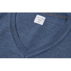 ID S670 SEVEN SEAS The knit  v-neck Blå melange