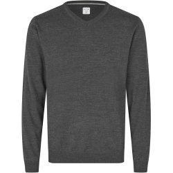 ID S670 SEVEN SEAS The knit  v-neck Mørk grå melange