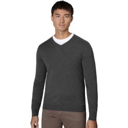 ID S670 SEVEN SEAS The knit  v-neck Mørk grå melange