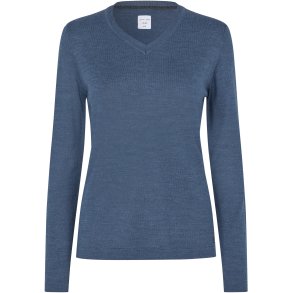 ID S671 SEVEN SEAS The knit  v-neck  dame Bl melange