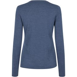 ID S671 SEVEN SEAS The knit  v-neck  dame Blå melange