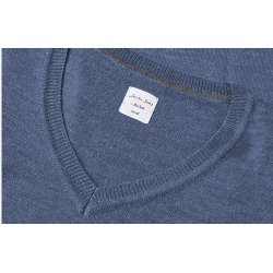 ID S671 SEVEN SEAS The knit  v-neck  dame Blå melange