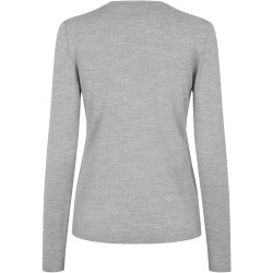 ID S671 SEVEN SEAS The knit  v-neck  dame Lys grå melange