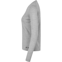 ID S671 SEVEN SEAS The knit  v-neck  dame Lys grå melange