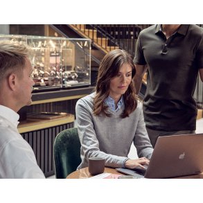 ID S671 SEVEN SEAS The knit  v-neck  dame Mrk gr melange