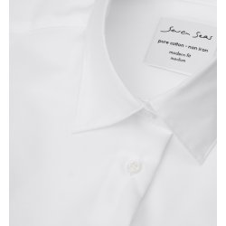 ID S721 SEVEN SEAS Fine Twill  modern  s/s  dame Hvid