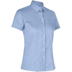 ID S721 SEVEN SEAS Fine Twill  modern  s/s  dame Lys blå