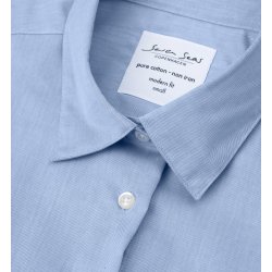 ID S721 SEVEN SEAS Fine Twill  modern  s/s  dame Lys blå