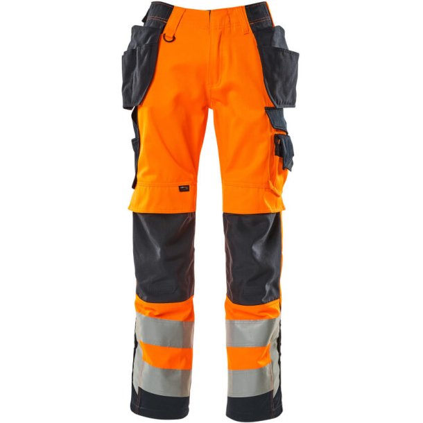 MASCOT Bukser med hngelommer Hi-Vis Orange/Mrk Marine 15531-860-14010